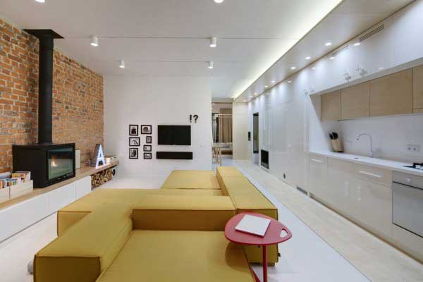  红砖墙：斑驳的精致演绎的现代公寓设计3