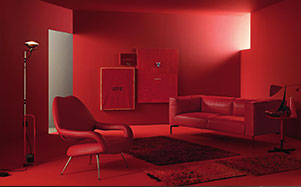 Poltrona Frau-现代风格大红色沙发